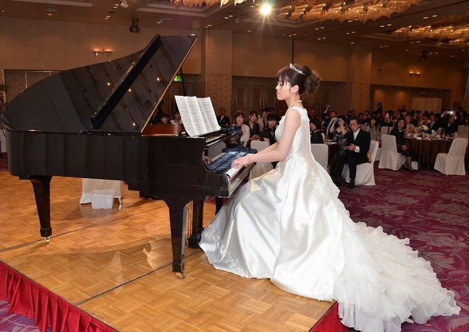 結婚式 ウェディング 演奏会 司会用 上品 優雅 ドレス ワンピース 5-